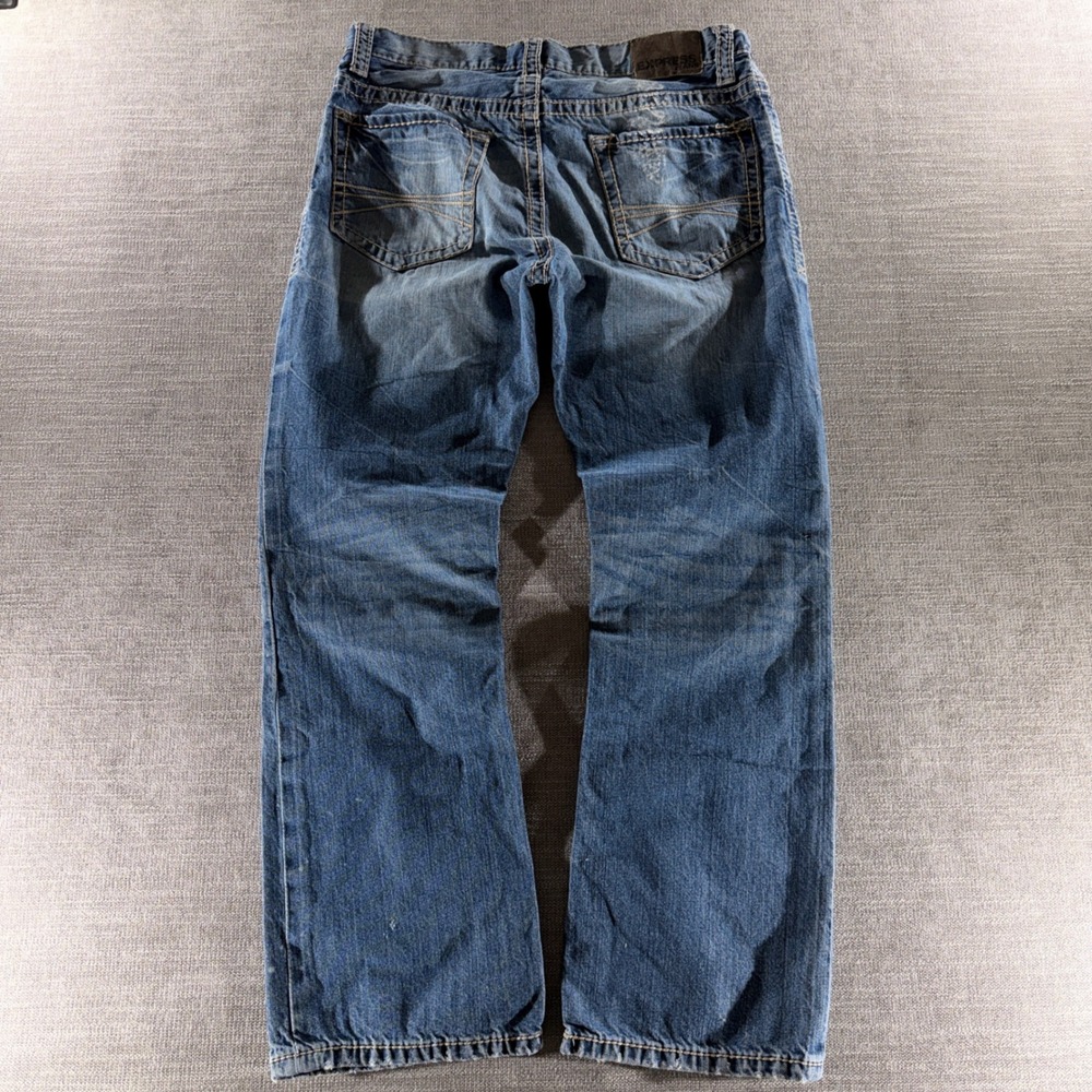 Express Jeans Men 33x30 Blue Good Straight Leg Denim 100% Cotton 5-Pocket 0543